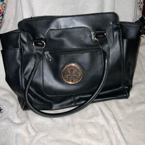 Women’s Black Leather Tote Bag